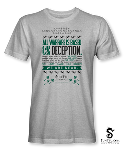 "All Warfare Is Based On Deception...." ~ Sun Tzu: The Art of War T-Shirt Unisex-HEATHER GREY