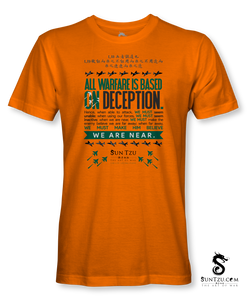 "All Warfare Is Based On Deception...." ~ Sun Tzu: The Art of War T-Shirt Unisex-ORANGE