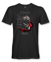 Load image into Gallery viewer, The Commander Stands For Virtues...&quot; ~ Sun Tzu: The Art of War, Female Warrior, T-Shirt Unisex, Black