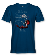 Load image into Gallery viewer, The Commander Stands For Virtues...&quot; ~ Sun Tzu: The Art of War, Female Warrior, T-Shirt Unisex, Blue