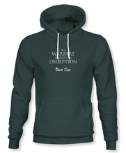 Load image into Gallery viewer, &quot;All Warfare Is Based On Deception&quot; ~ Sun Tzu: The Art of War, Hoodie, Unisex, Forest Green