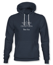 Load image into Gallery viewer, &quot;All Warfare Is Based On Deception&quot; ~ Sun Tzu: The Art of War, Hoodie, Unisex, Midnight Navy