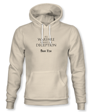 Load image into Gallery viewer, &quot;All Warfare Is Based On Deception&quot; ~ Sun Tzu: The Art of War, Hoodie, Unisex, Natural