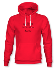 Load image into Gallery viewer, &quot;All Warfare Is Based On Deception&quot; ~ Sun Tzu: The Art of War, Hoodie, Unisex, Red