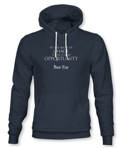 In The Midst Of Chaos, There Is Also Opportunity. ~ Sun Tzu: The Art of War, Hoodie, Unisex, Midnight Navy